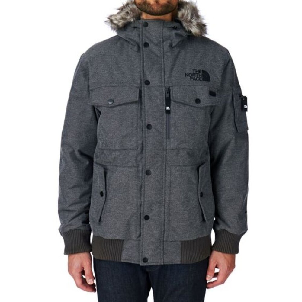The North Face Down HyVent jacket - fits like a medium, I'd say.